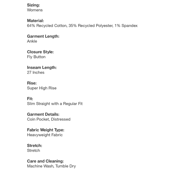 Wild Fable Super High Rise Distressed Black Ankle Jeans Button Fly - Picture 5 of 5